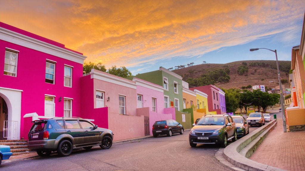 suburb of houses painted in rainbow colors Bo-Kaap – Cape Town