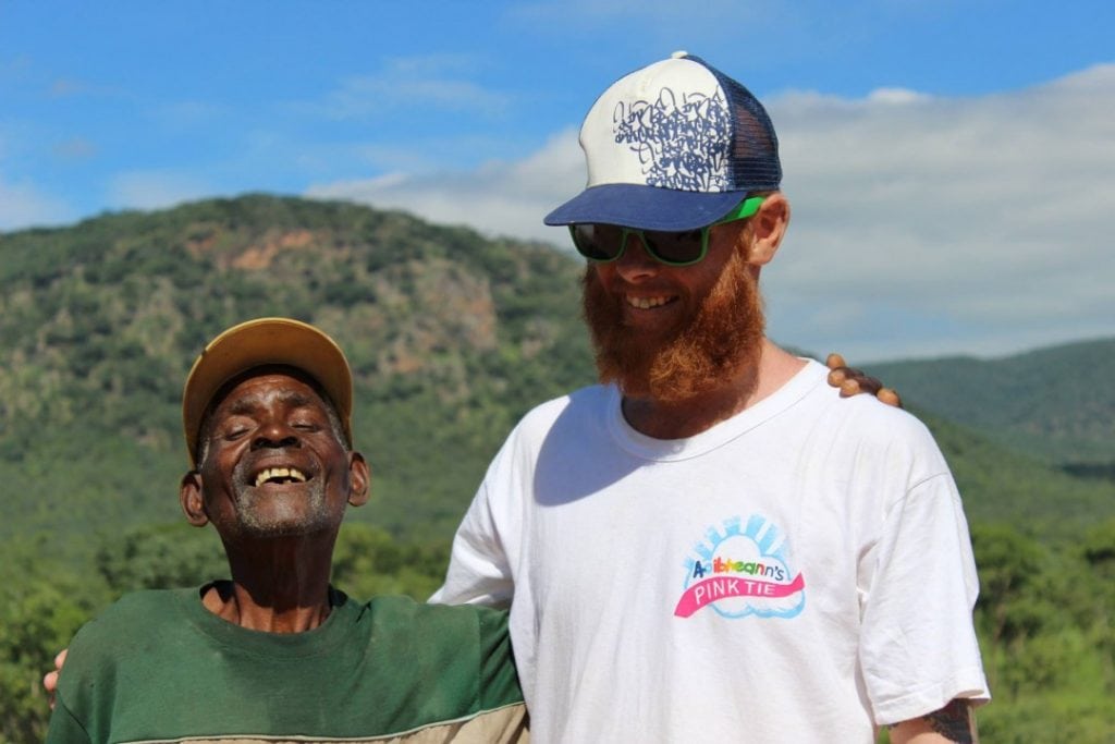 Local laughing in Africa