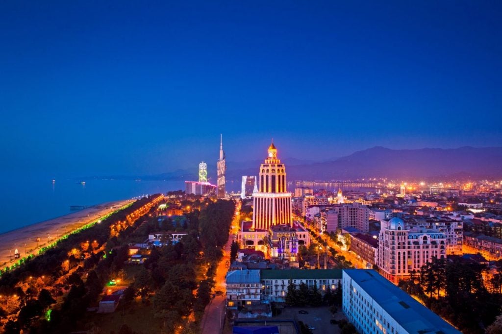 Batumi skyline at Night Georgia