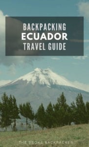 Backpacking Ecuador Travel Guide PIN