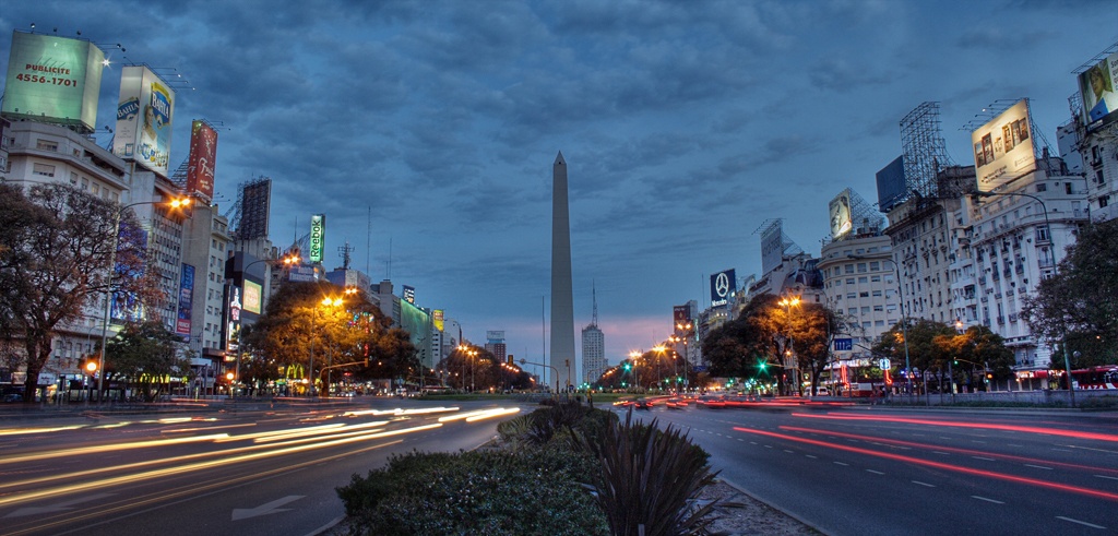 obelisco of buenos aires at night argentina