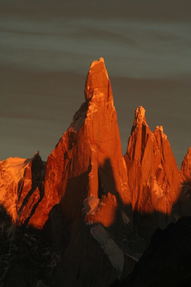 cerro torre at sunrise patagonia argentina