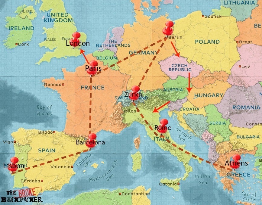 backpacking tour europe