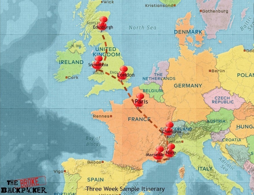 Backpacking Through Europe Itinerary Iucn Water