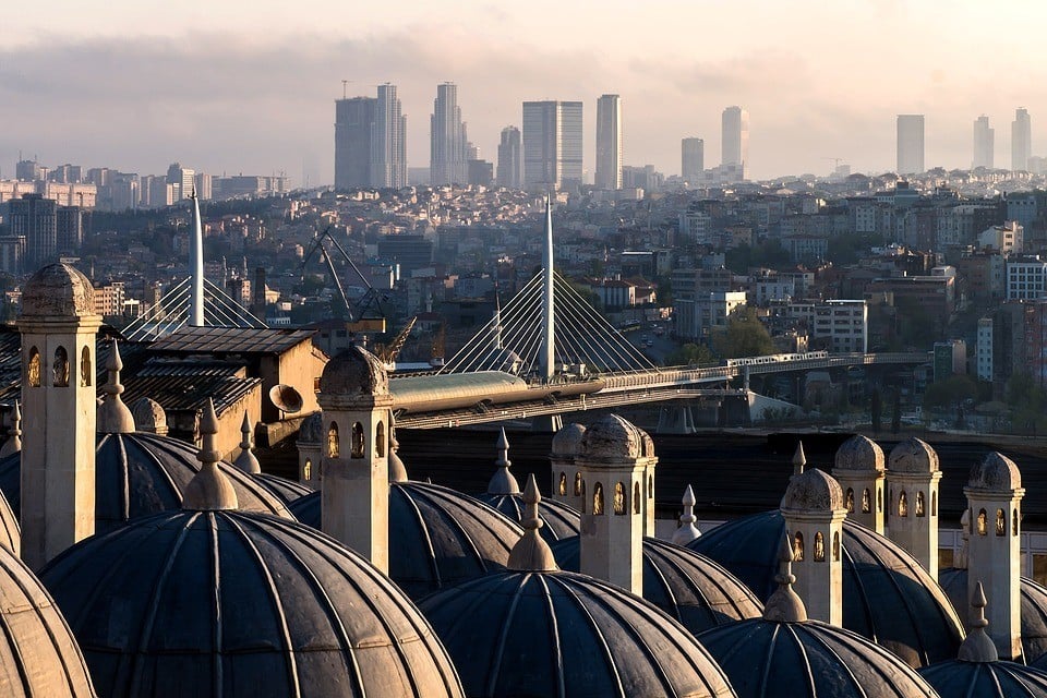 Views from Süleymaniye mosque istanbul turkey