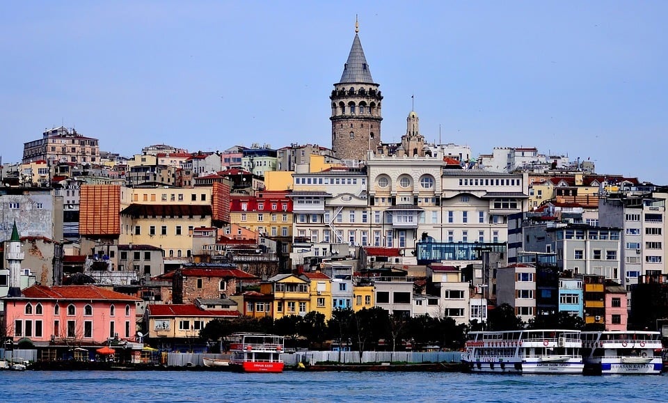 The iconic Galata Tower istanbul turkey