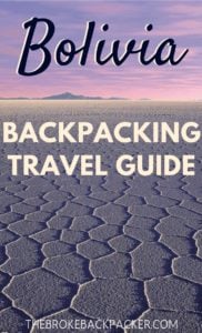 Bolivia Backpacking Travel Guide PIN