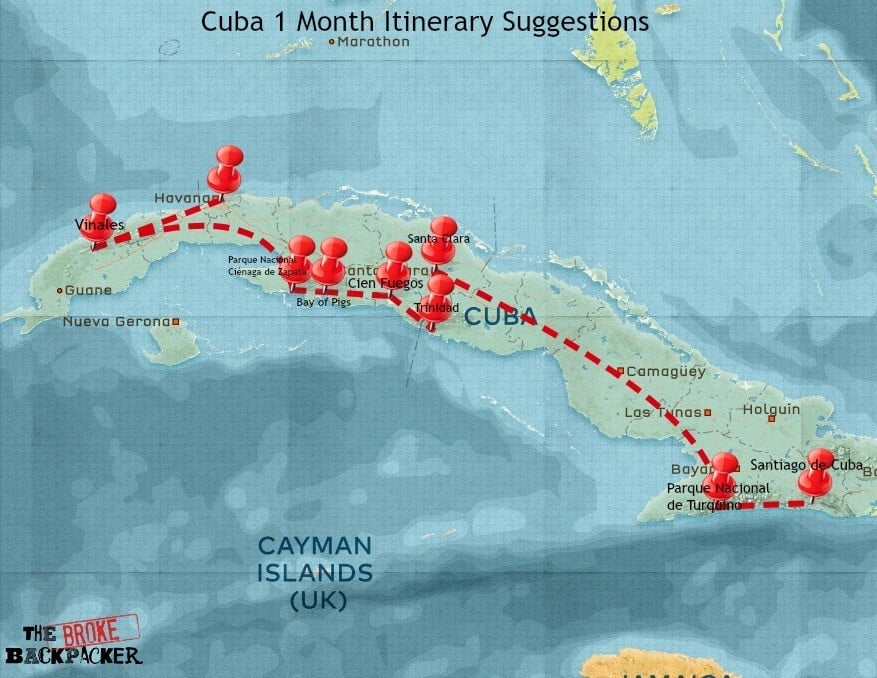 cuba 1 month itinerary