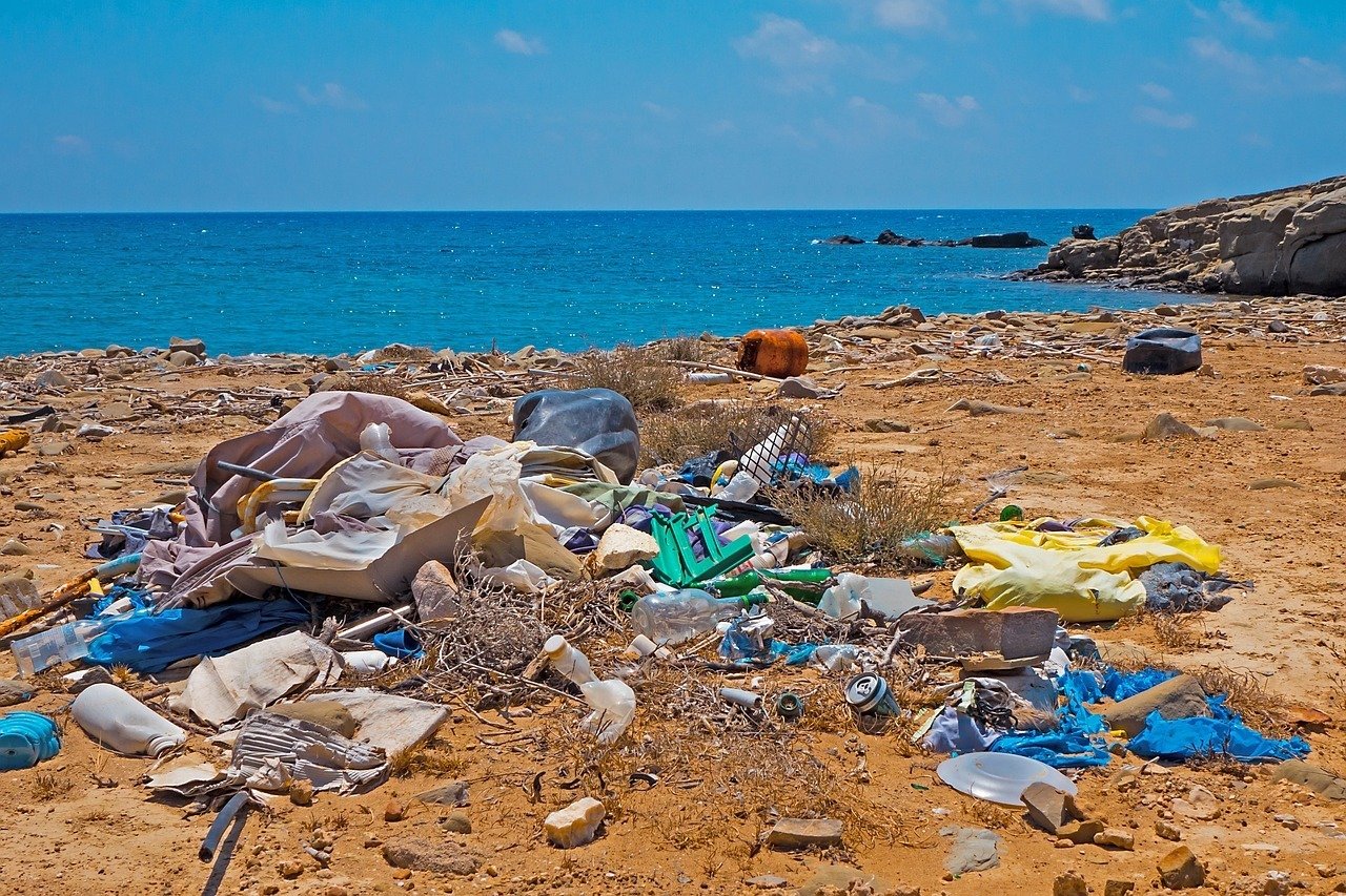 plastic on beaches