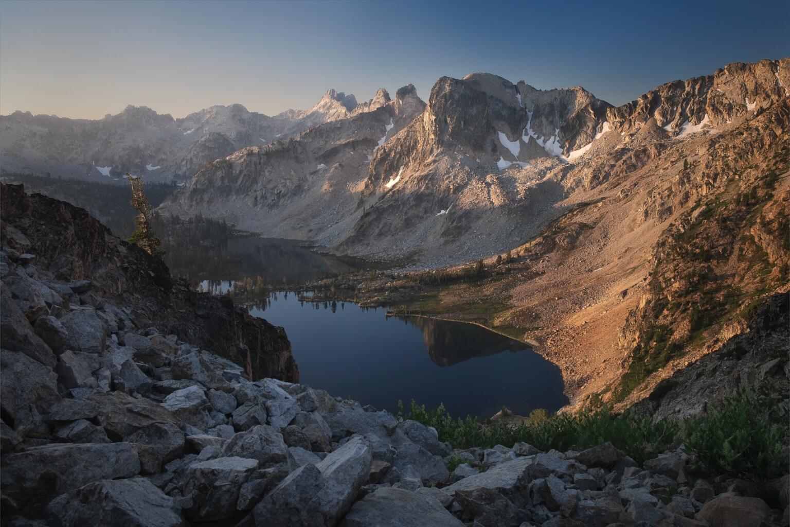 sawtooth mountains sunrise twin lakes roaming ralph photography