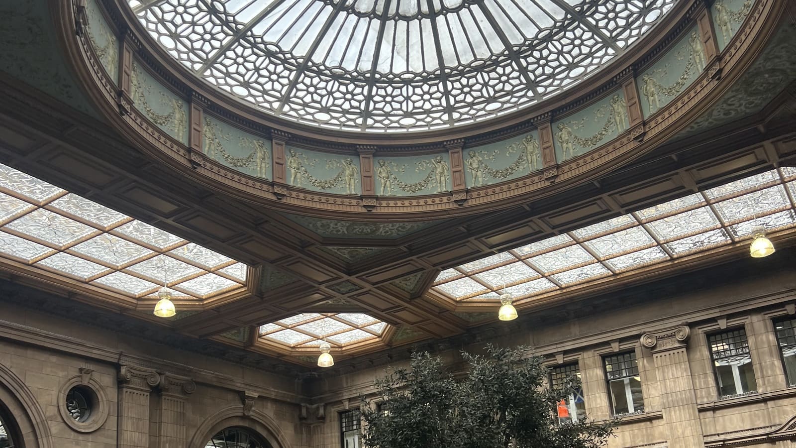 beautiful roof of edinburgh train station, scotland