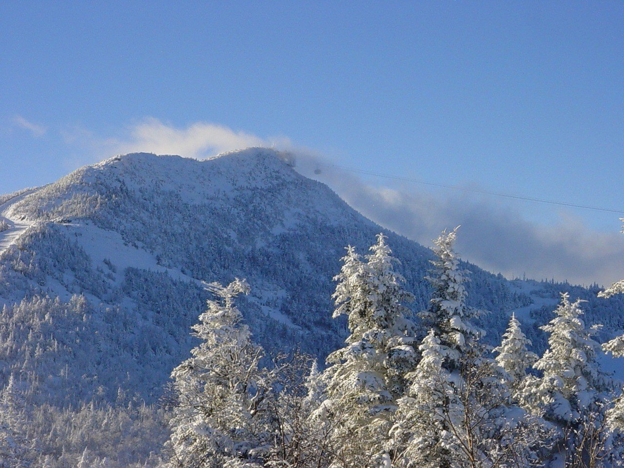 vermont snowy geen mountains new england road trip