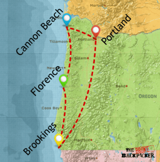 Oregon Road Trip Map 330x333 