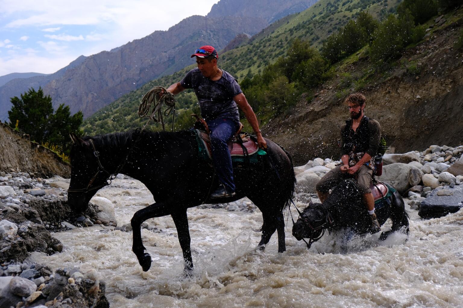 riding a horse safely in kyrgyzstan