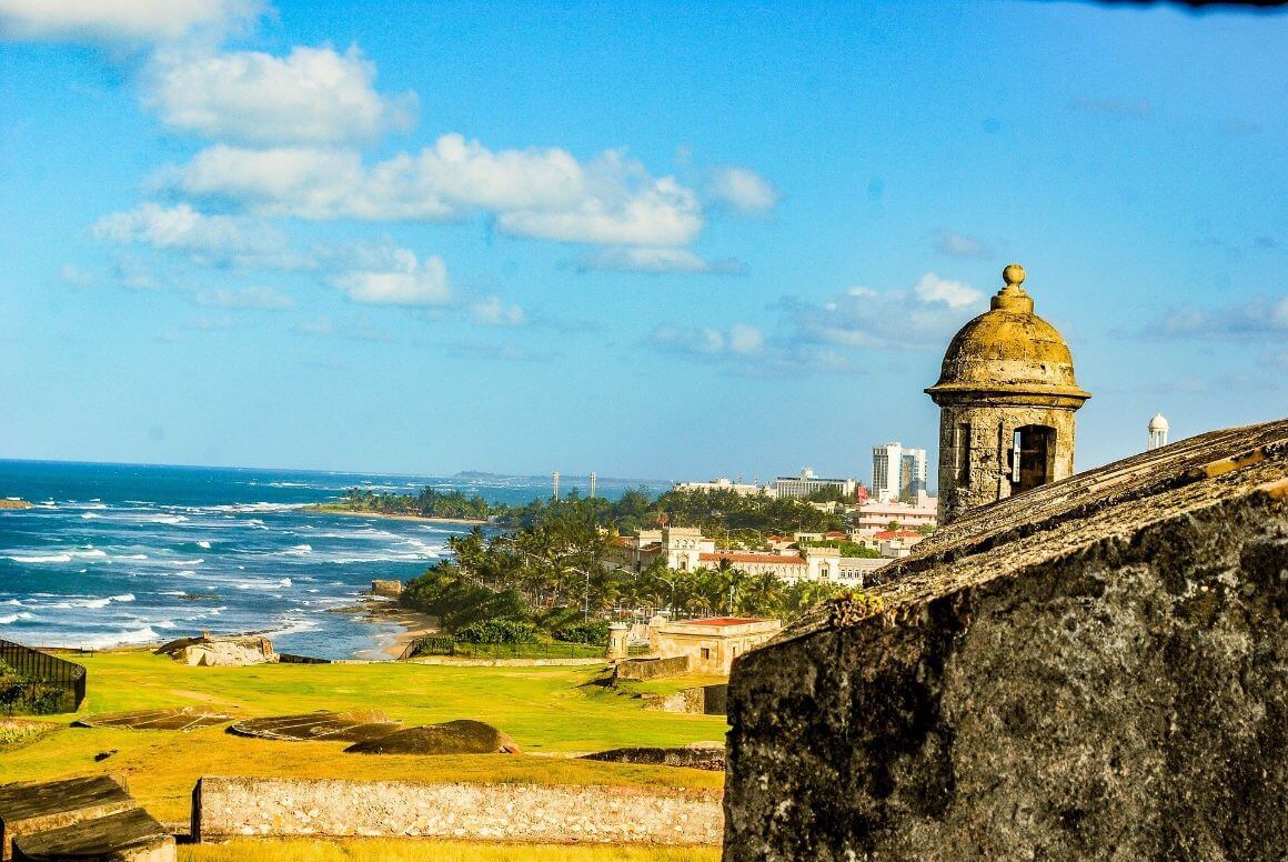 puerto rico island beach fort