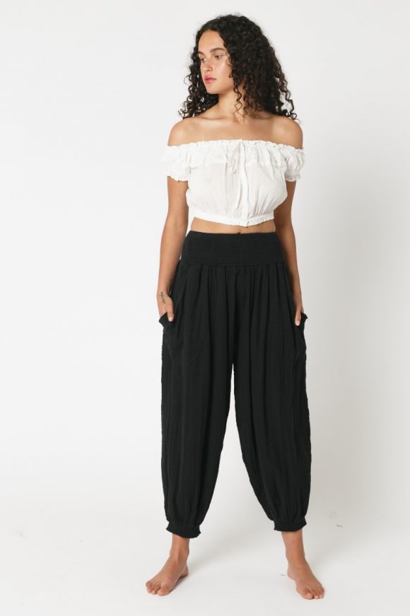 Positano Women's harem pants with low crotch: for sale at 9.99€ on  Mecshopping.it