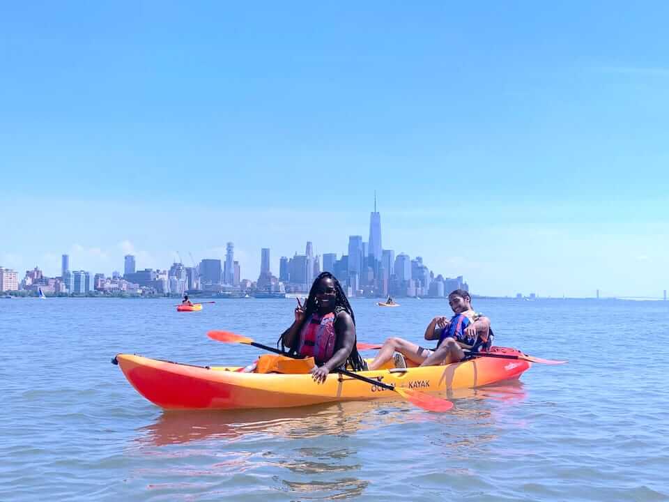 kayak on the New York Harbor