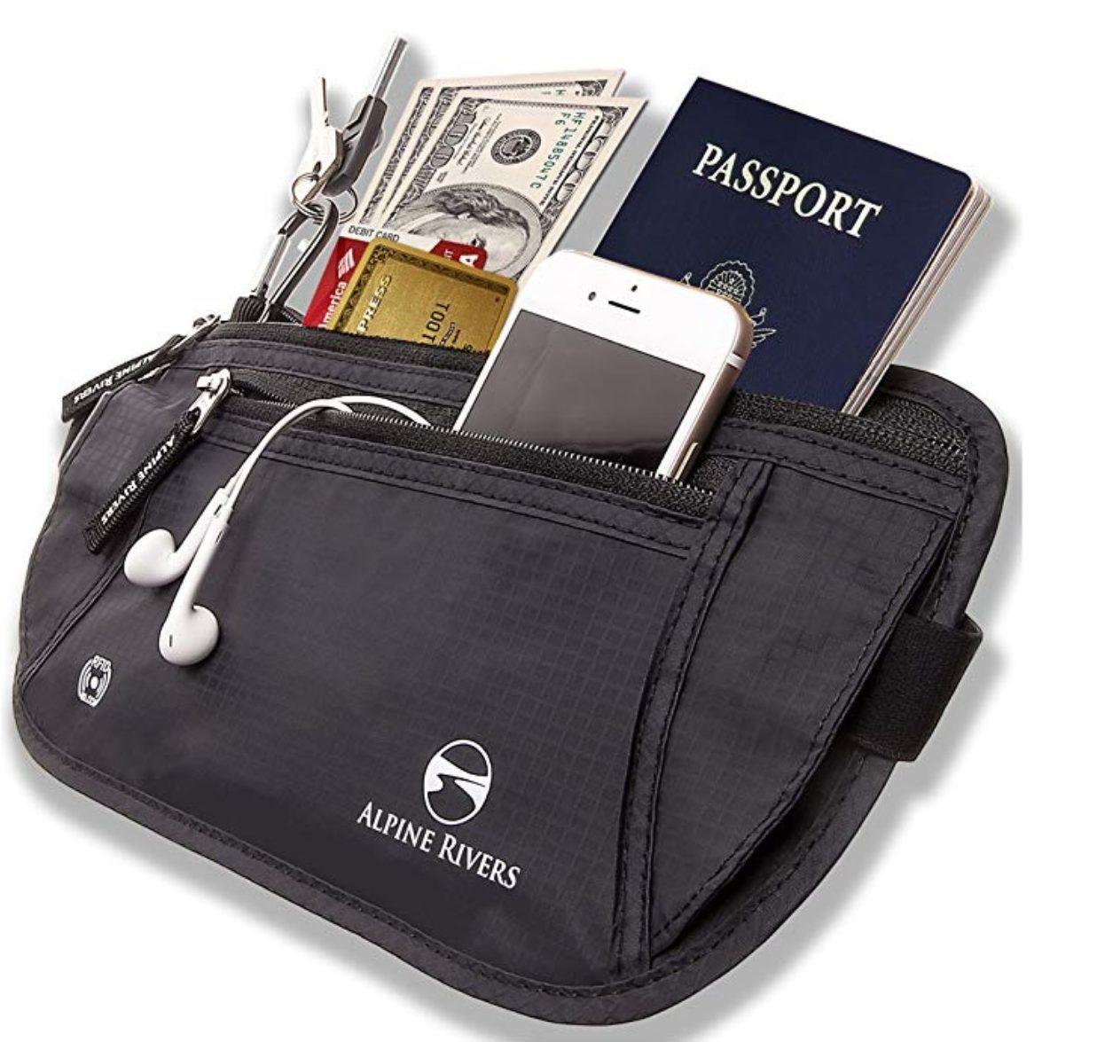 Travel Money Belt Waterproof Passport Holder Waist Bag Hidden