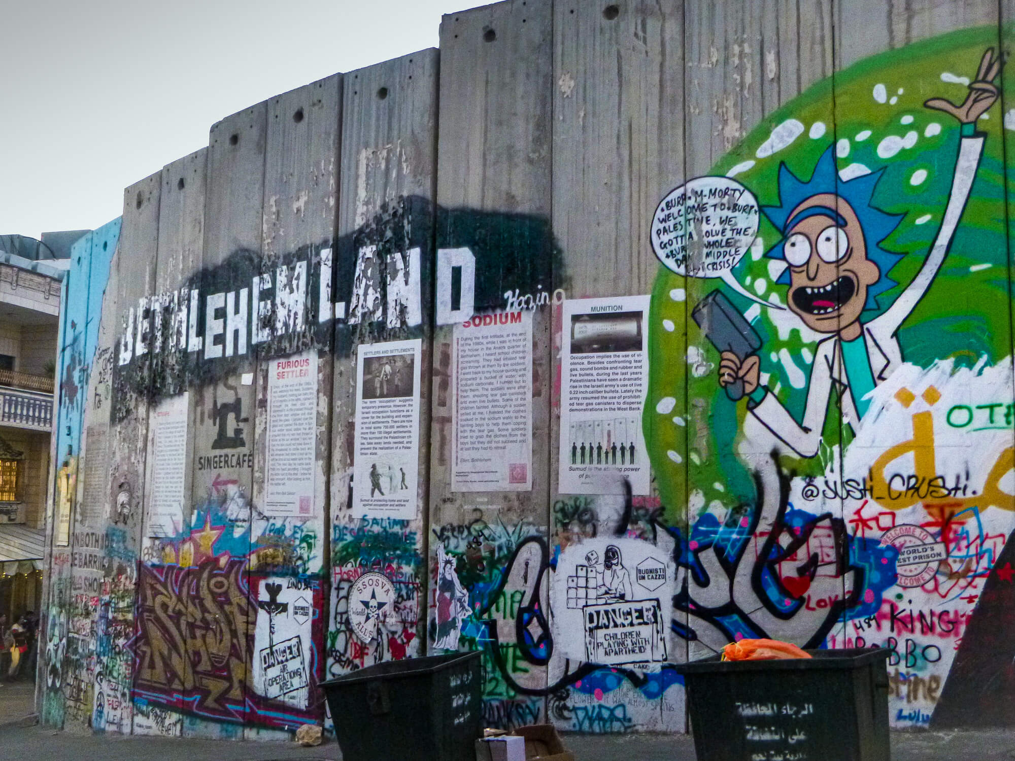The occupation wall at Bethlehem - A famous place in Israel and Palestine