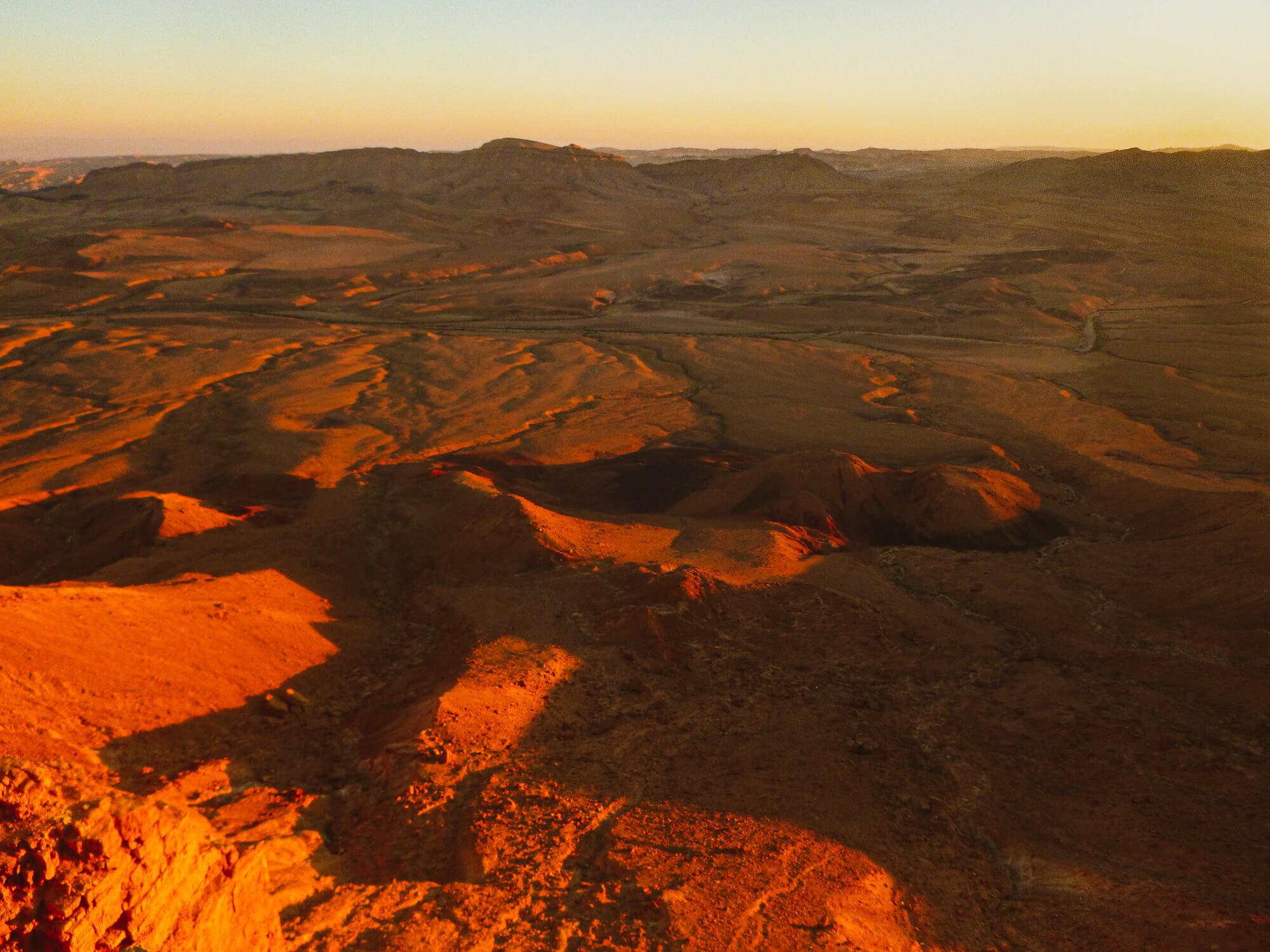 Sunset over Mitzpe Ramon Crater - things to do in southern Israel