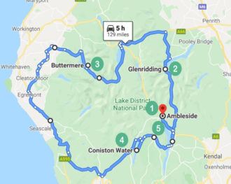 lake district cycle routes map