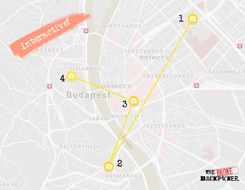 Budapest Day 3 Itinerary Map