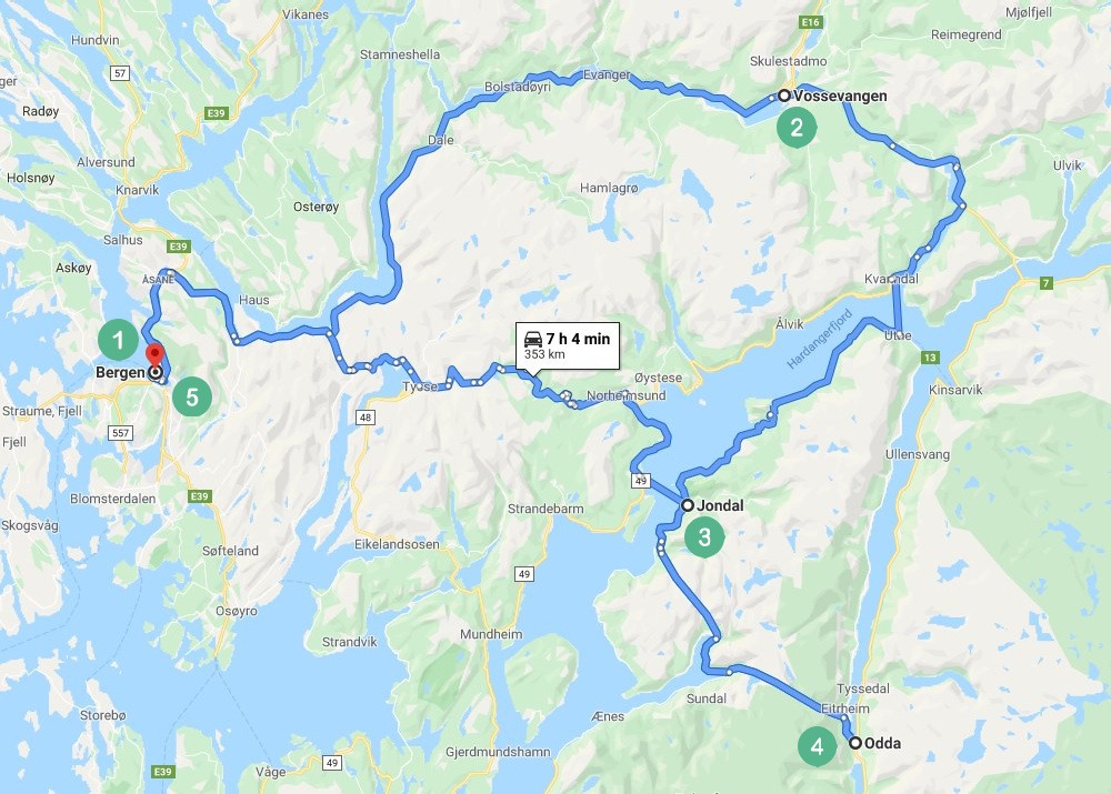 Norway Route3 Map