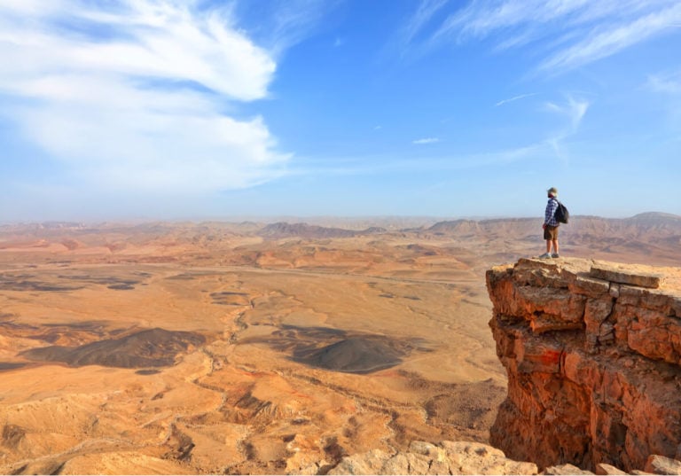 UPDATED: Backpacking Israel Travel Guide (2023 BUDGET TIPS!) - 01 Backpacking Israel Desert View Protasov AN 768x537