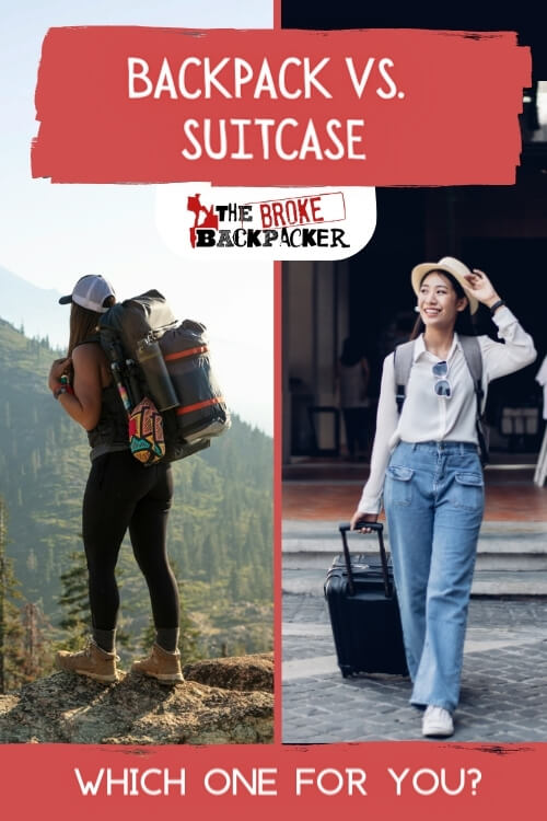 Backpacking with suitcase online