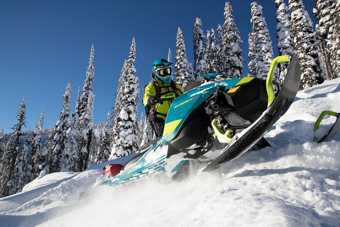 Snowmobile through the Snowy Lappish Forest