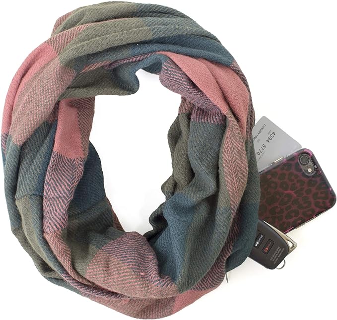 hidden pocket travel scarf