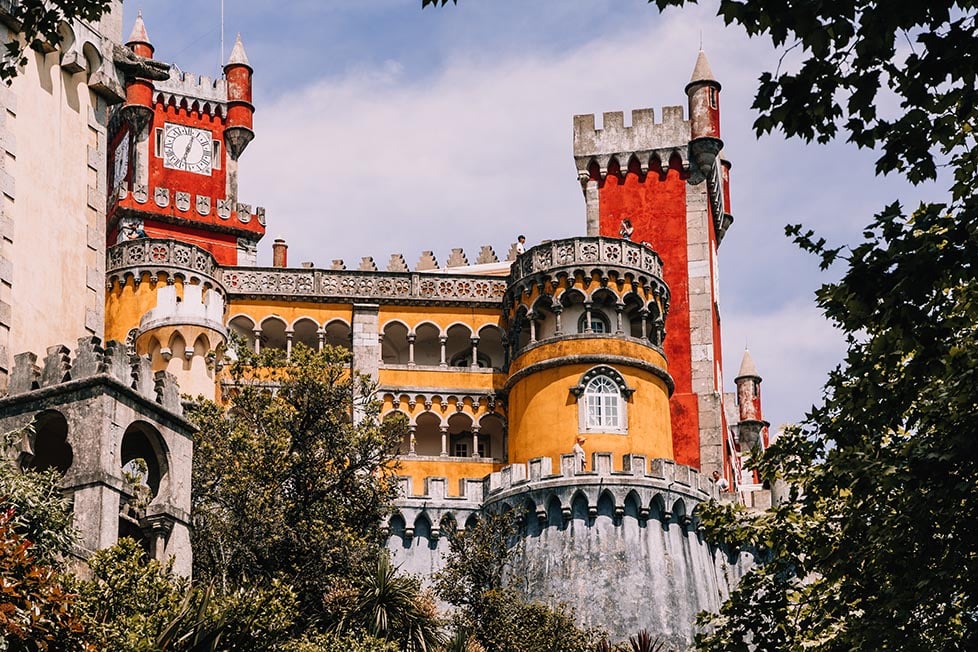 Colourful Pena Palace in Sintra, Portugal