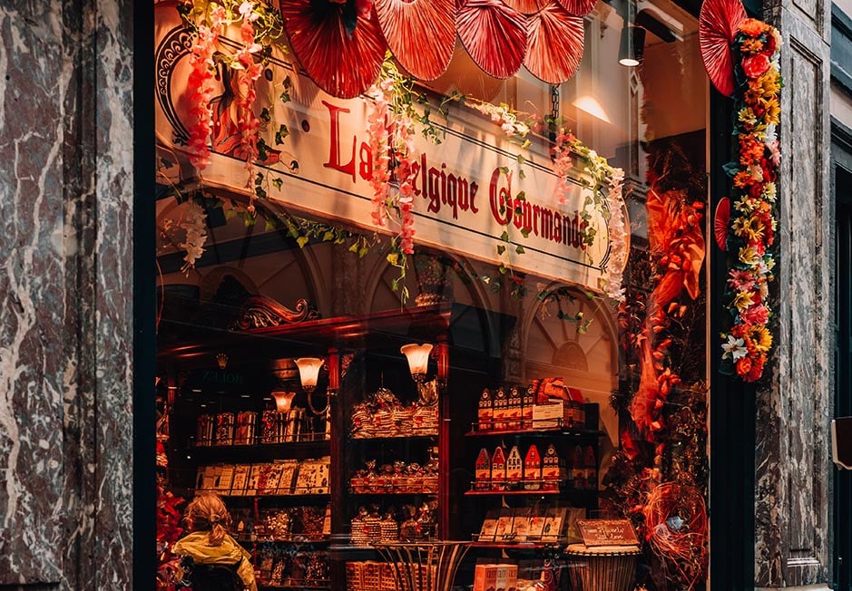 A chocolate shop in Brussels, Belgium