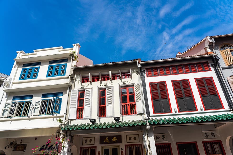 Heritage shop houses in Singapore