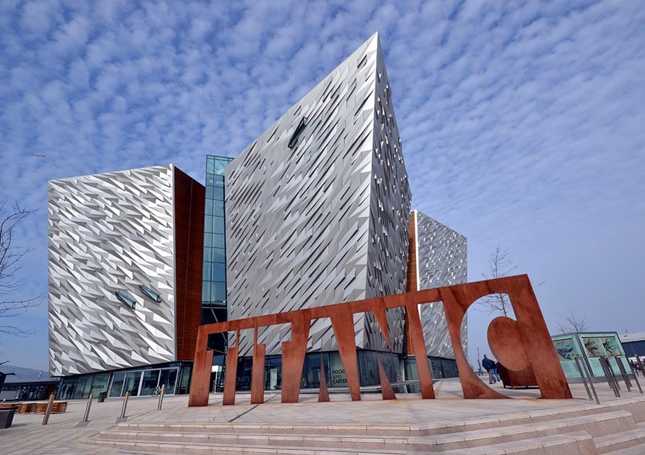 The outside of the Titanic Museum in Belfast, Northern Ireland