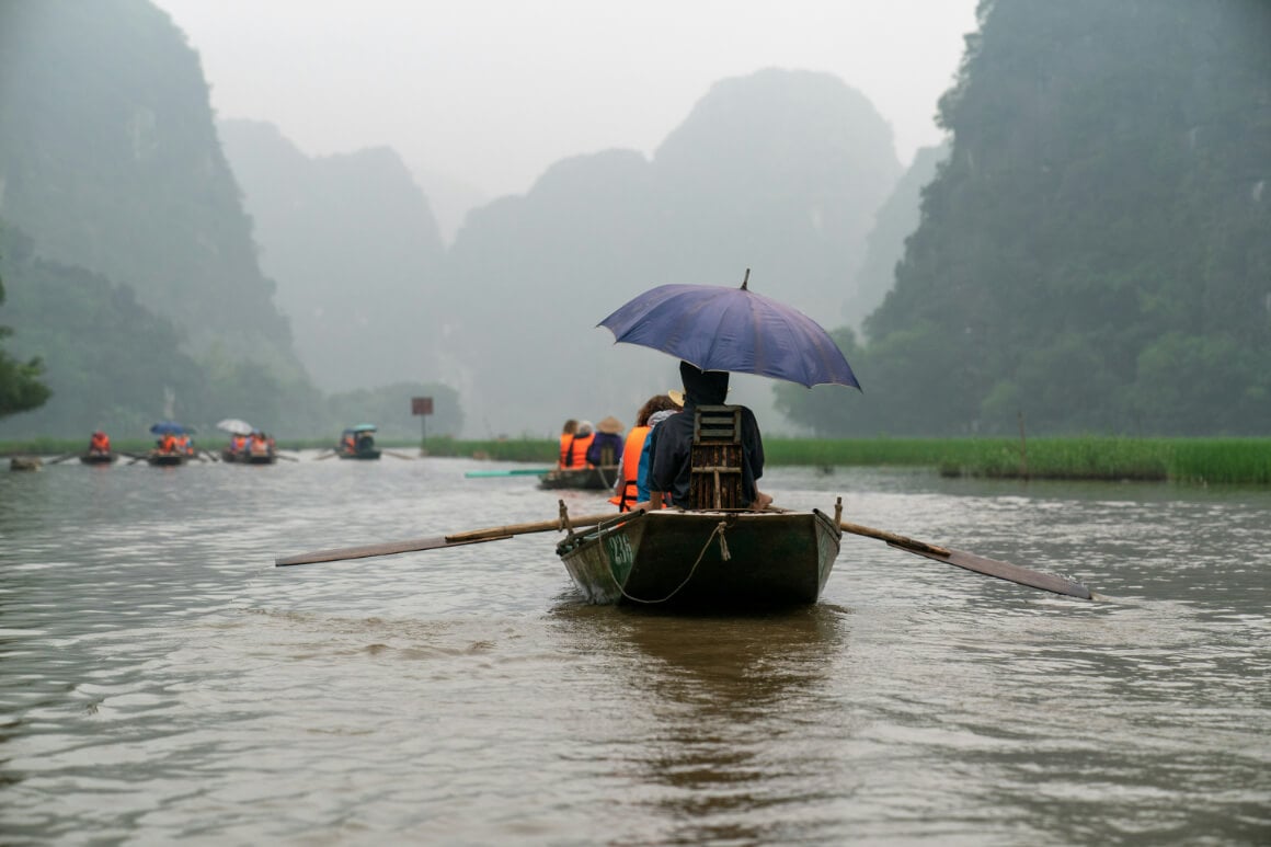 Boat ride in Ninh Bình, Vietnam