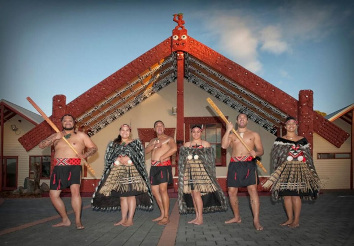 Marae and haka at Rotorua Maori Village Polynesian Spa, Auckland