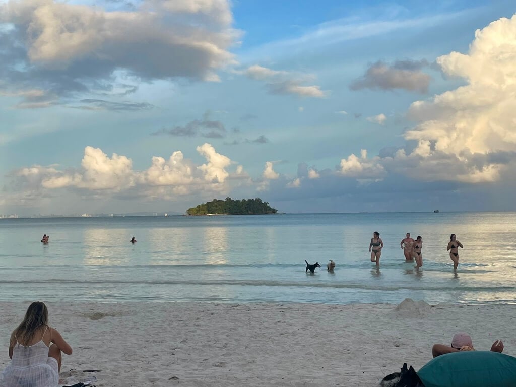 powder white beach on koh rong, cambodia