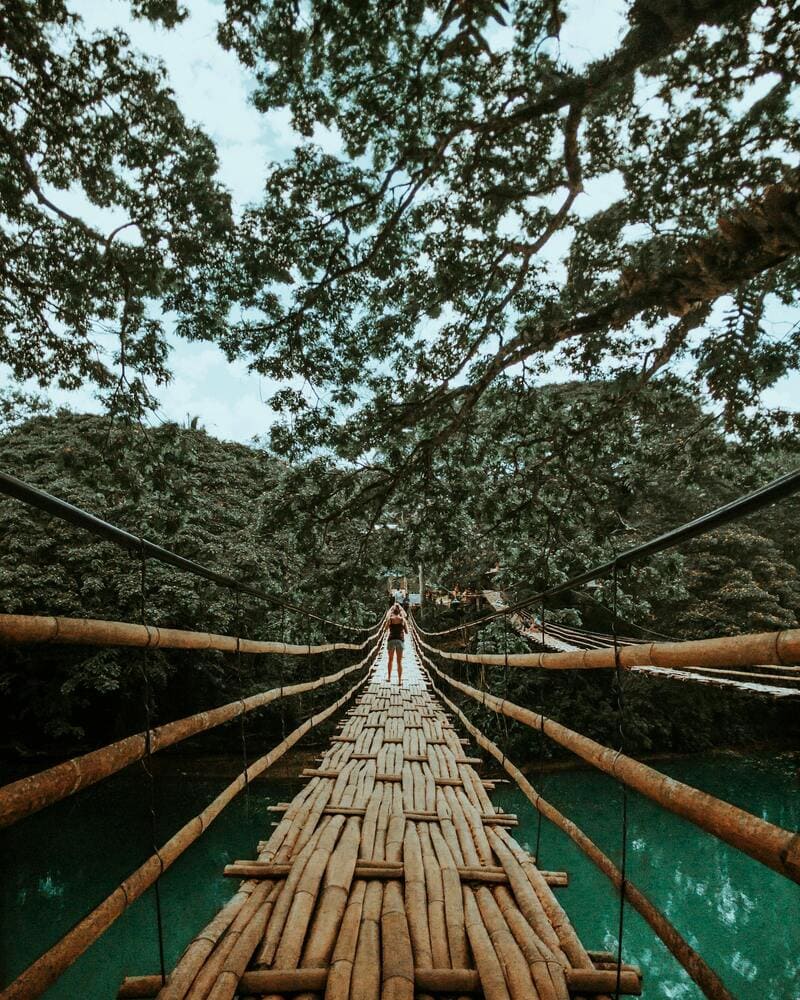 Bamboo Hanging Bridge Bohol Philippines