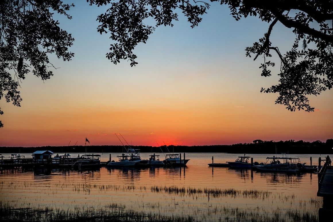 sunset in hilton head