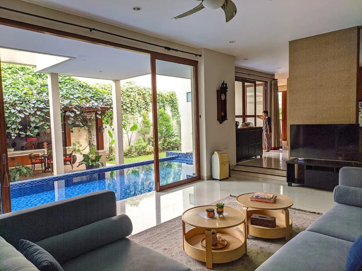 Indonesian Villa with Outdoor Living Space in South Jakarta Indonesia