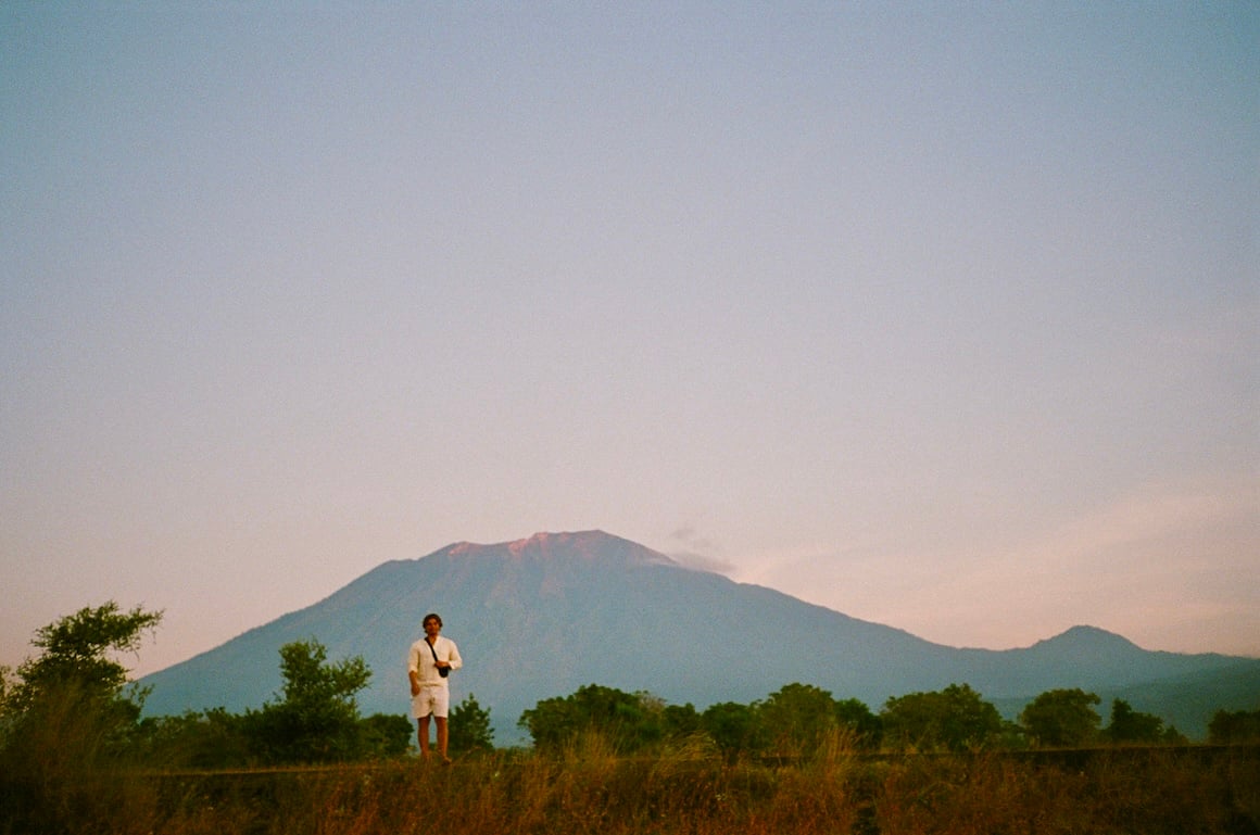 A stunning photo captured of Mt. Agung in Bali, Indonesia.