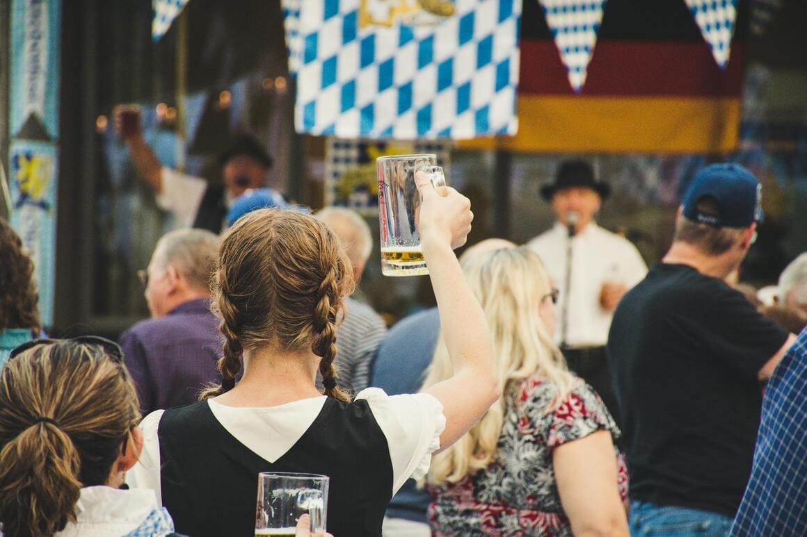 woman holding beer