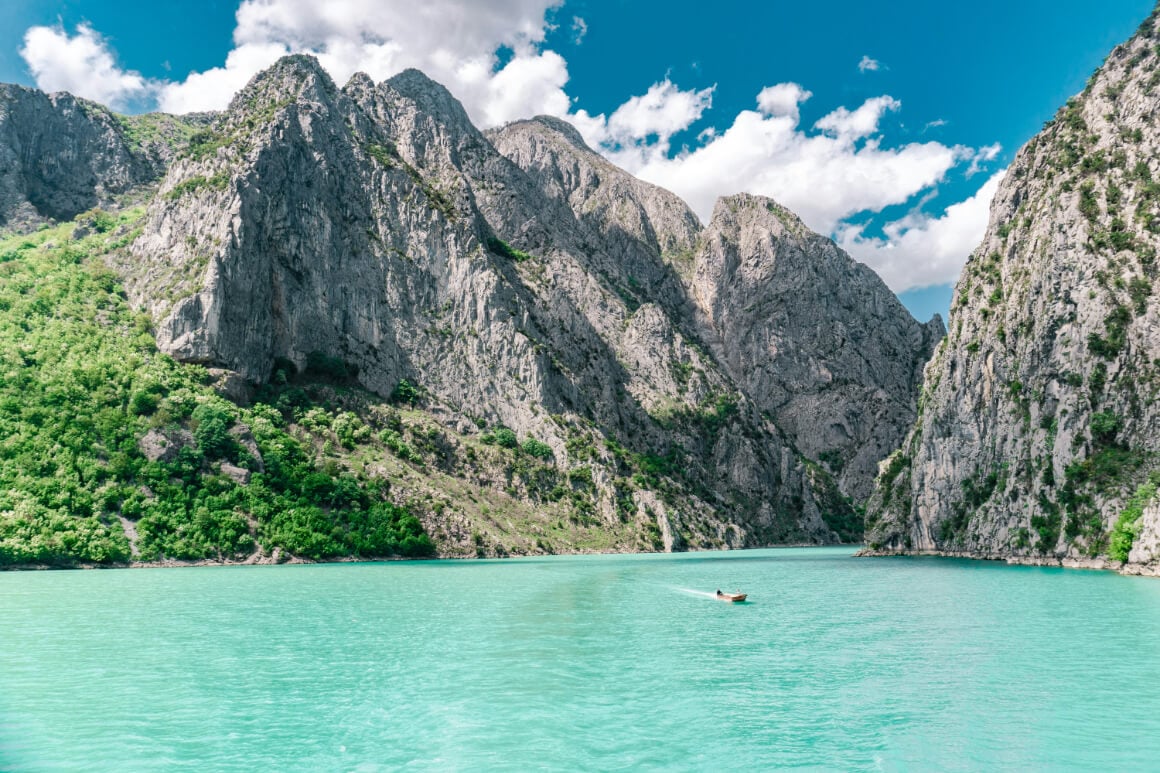 Lake Koman or Komani Lake in Albania