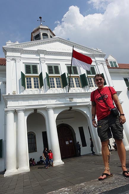 The colonial architecture of the old quarter in Jakarta, Indonesia