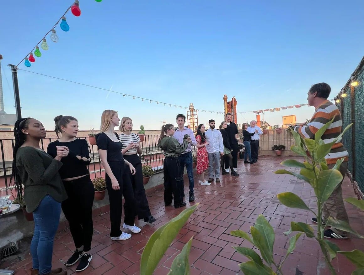 Rooftop Tango lesson and Drinks Barcelona