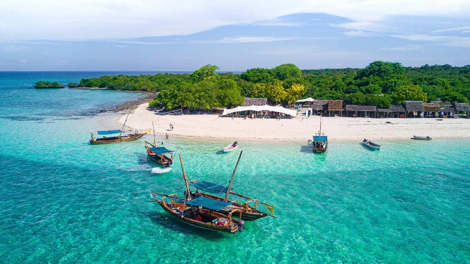 Crystal clear waters with white sand at the Menai Bay Conservation Area, Zanzibar