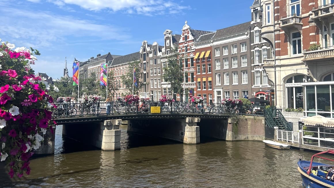 Amsterdam's canals in the sun