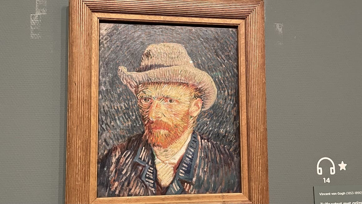 van gogh self portrait in van gogh museum in amsterdam