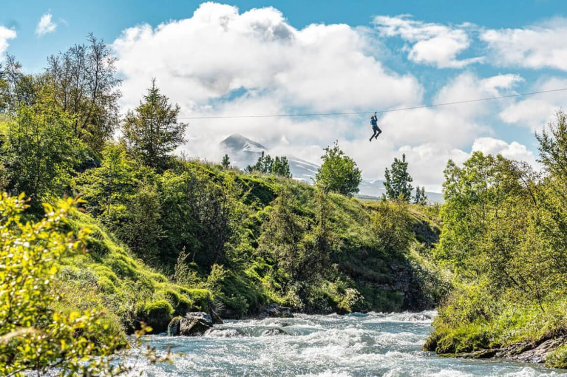 Get the adrenalin pumping on a zipline tour in Akureyri